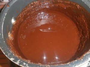 Chocolat fondu au bain marie